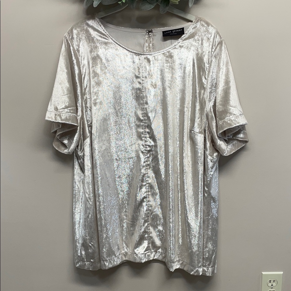 NWT Lane Bryant Lurex Boatneck Swing Top Blouse 20